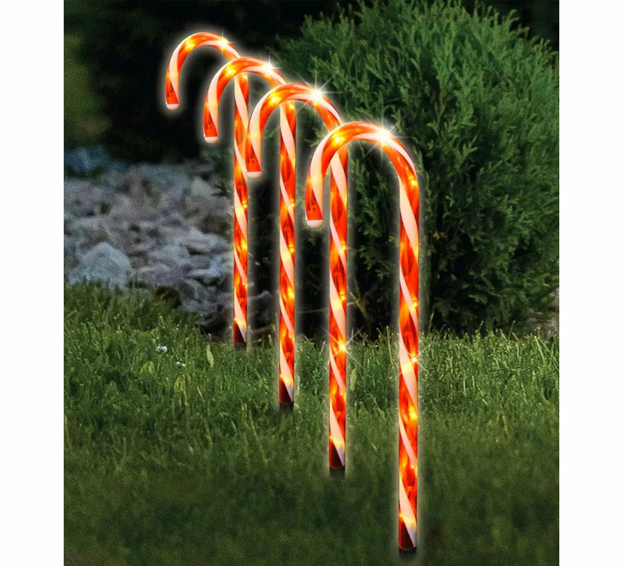 Translation missing: en.Pack de 4 Bastones de Caramelo con Led de 47 cm
