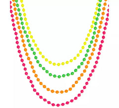 Pack of 4 80s neon necklaces