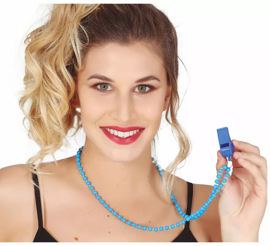 Pack de 4 Collares Neón con Silbato en colores surtidos