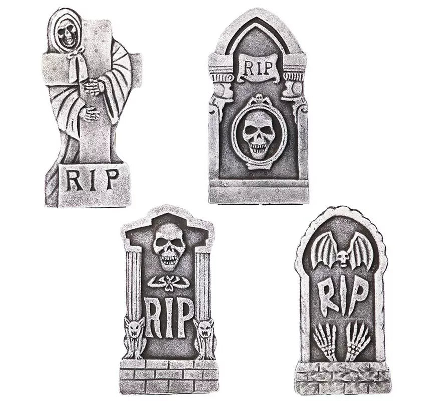Translation missing: en.Pack de 4 Lápidas Calaveras de 21,5x6,5x42 cm