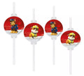 Pack de 4 Pajitas de Héroes Caninos de papel