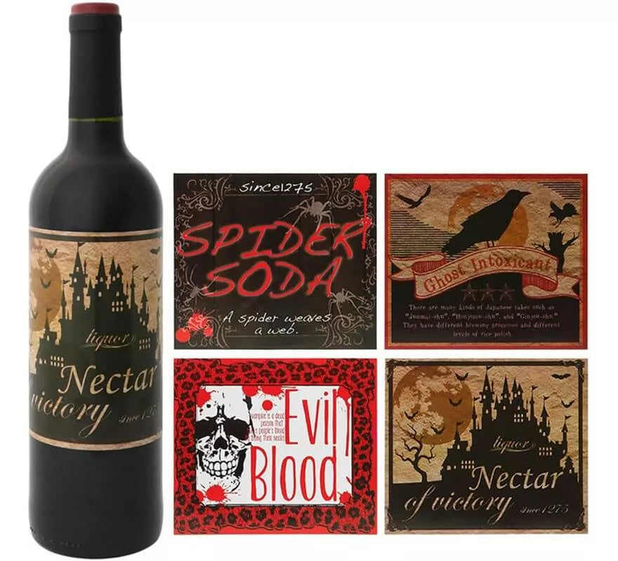 Pack de 4 Pegatinas para botellas