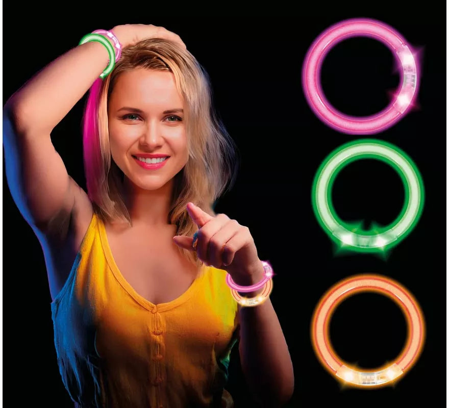 Translation missing: en.Pack de 4 Pulseras Led de 8 cm en colores surtidos