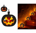 Pack de 5 Globos de Calabaza negra con Luz de 20 cm