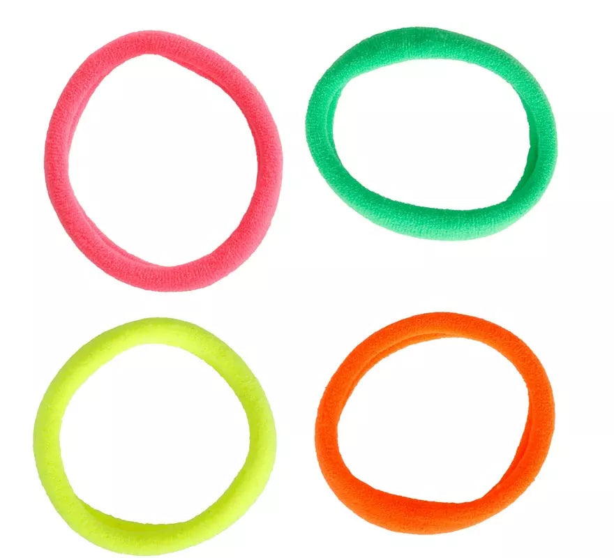 Pack de 5 Gomas Neón para Pelo en colores surtidos