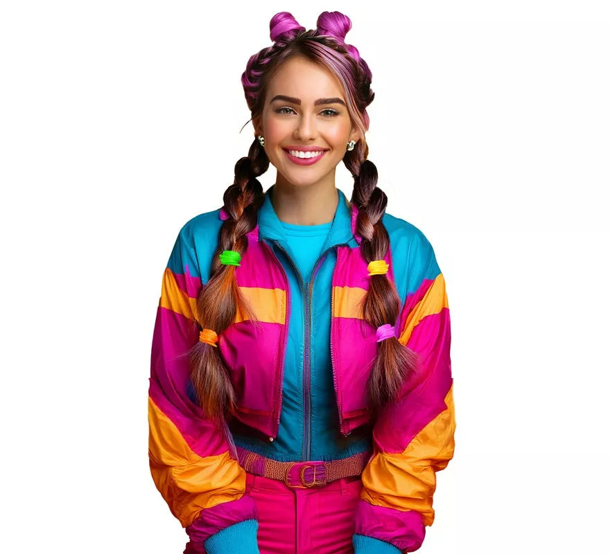 Pack de 5 Gomas Neón para Pelo en colores surtidos