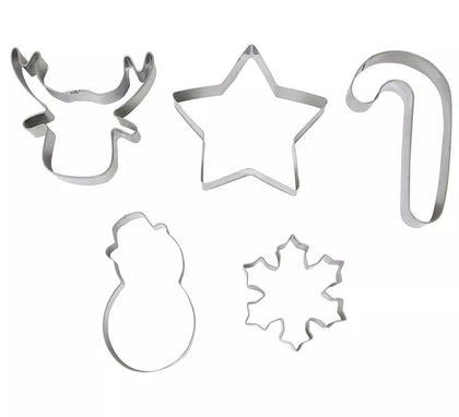 Pack de 5 Moldes para Galletas Metálicos Navidad