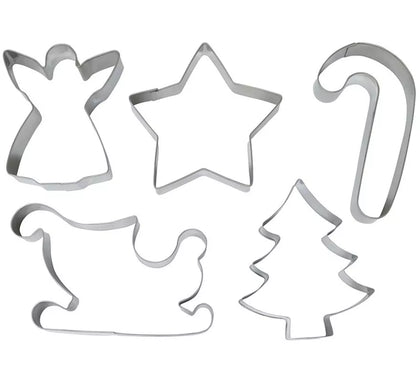 Pack de 5 Moldes para Galletas Metálicos Navideños