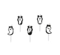Pack de 5 Velas Fantasma de 2,5x4 cm