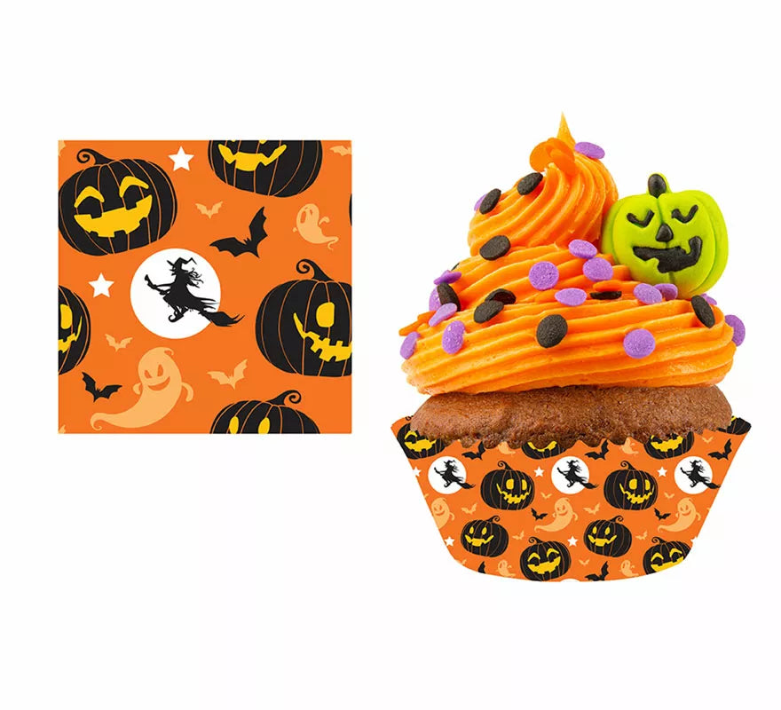 Translation missing: en.Pack de 50 Papeles Cupcake de Calabaza de 5 cm