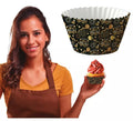 Pack de 50 papeles de Cupcake Happy New Year de 5 cm