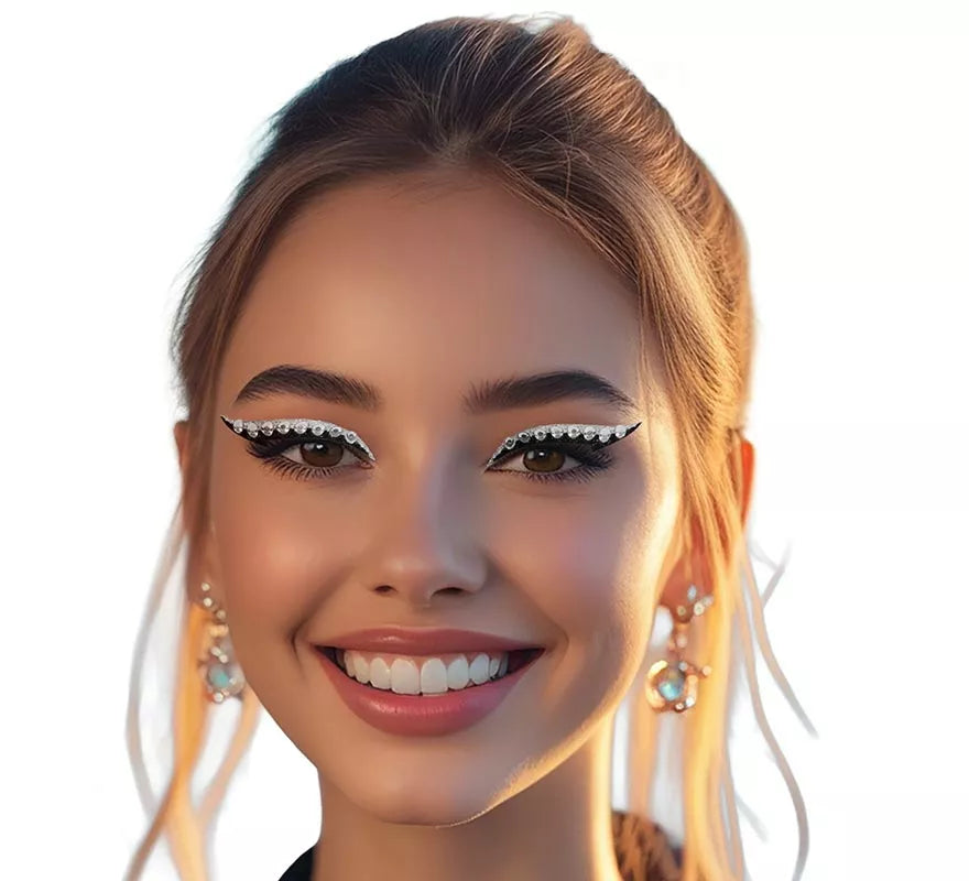 Pack de 6 Adhesivos Delineadores de Ojos con Pedrería