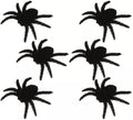 Pack de 6 Arañas Peludas Negras 6 cm