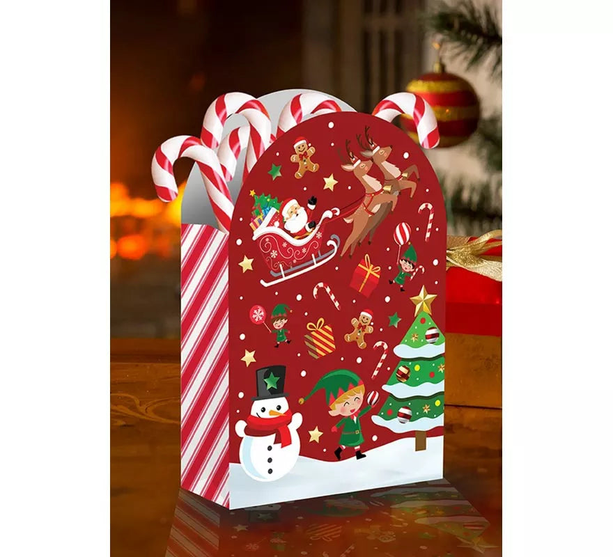 Pack de 6 Bolsas para Caramelos Renos de papel de 35x20 cm