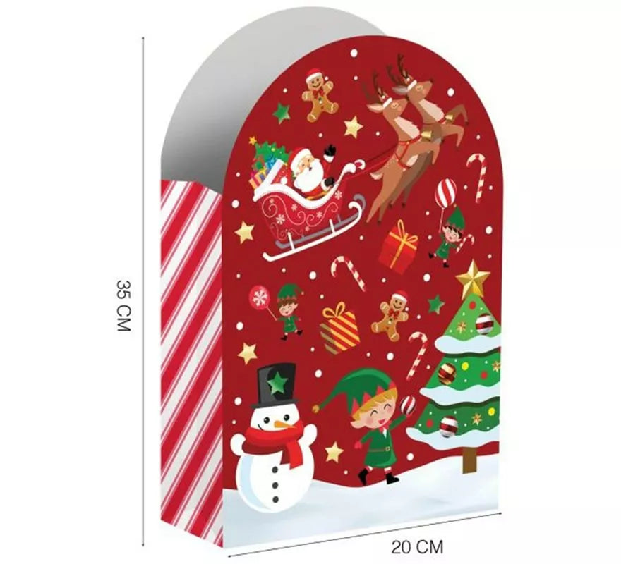 Pack de 6 Bolsas para Caramelos Renos de papel de 35x20 cm