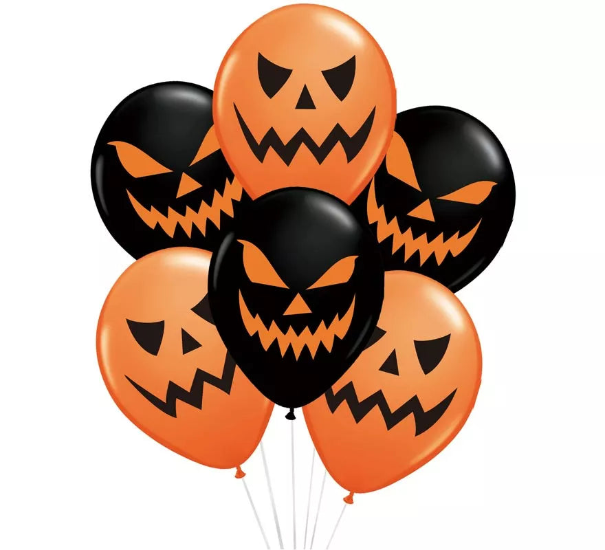 Translation missing: en.Pack de 6 Globos Calabaza Surtidos