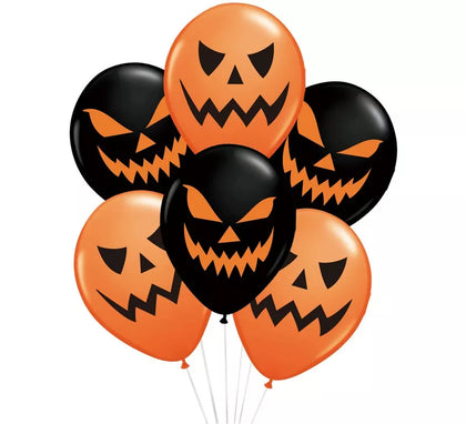 Pack de 6 Globos Calabaza Surtidos