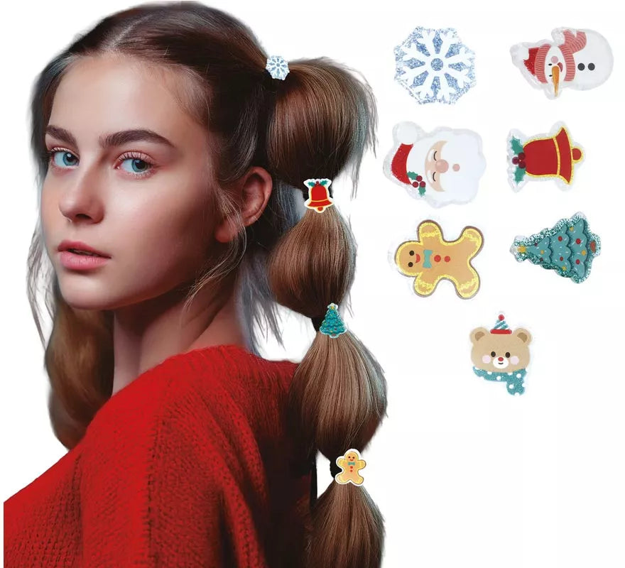 Pack de 6 gomas de Pelo Navideñas en modelos surtidos