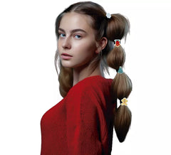Pack of 6 Christmas Hair Ties in assorted designs