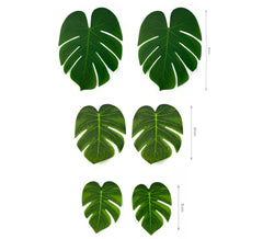 Pack of 6 Hawaiian Fern Leaves in three different sizes