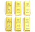 Pack de 6 Lingotes de oro imitación de 6x3 cm