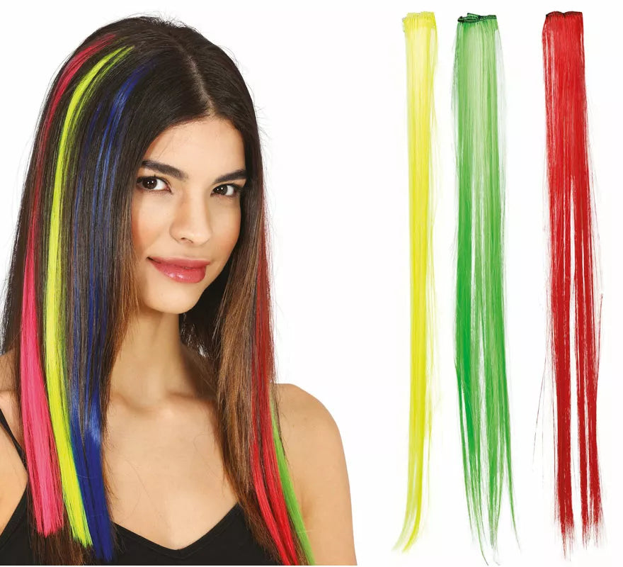 Translation missing: en.Pack de 6 Mechones en colores surtido de 50 cm