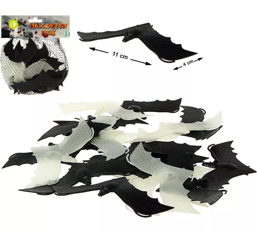 Pack de 6 Murciélagos Fluorescentes 12 cm