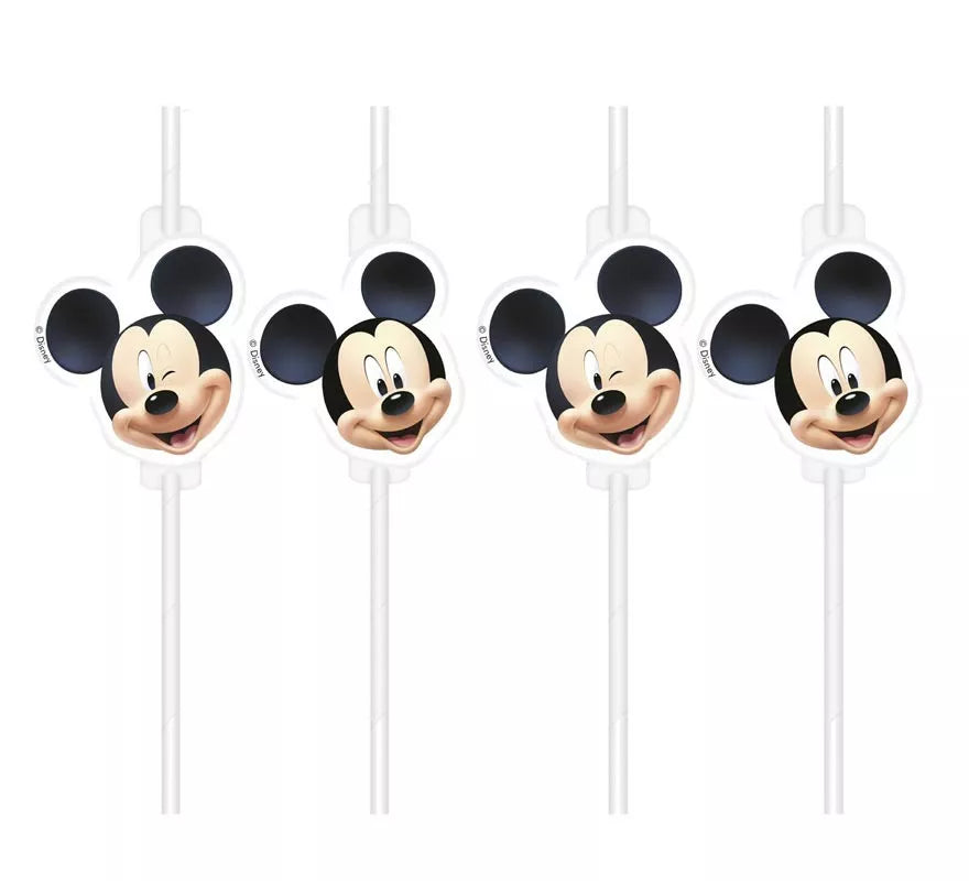 Translation missing: en.Pack de 6 Pajitas de Mickey Mouse de papel