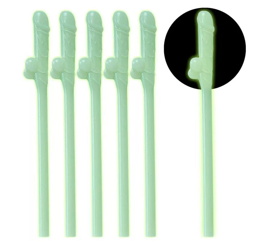Translation missing: en.Pack de 6 Pajitas Fluorescentes con forma de Penes