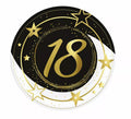 Pack de 6 Platos 18 Años Cumpleaños y Aniversarios de 23 cm
