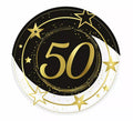 Pack de 6 Platos 50 Años Cumpleaños y Aniversarios de 23 cm
