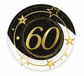 Pack de 6 Platos 60 Años Cumpleaños y Aniversarios de 23 cm