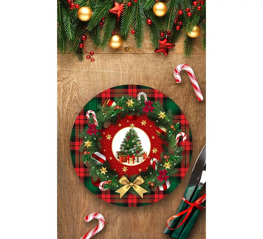 Translation missing: en.Pack de 6 Platos Árbol de Navidad de 23 cm