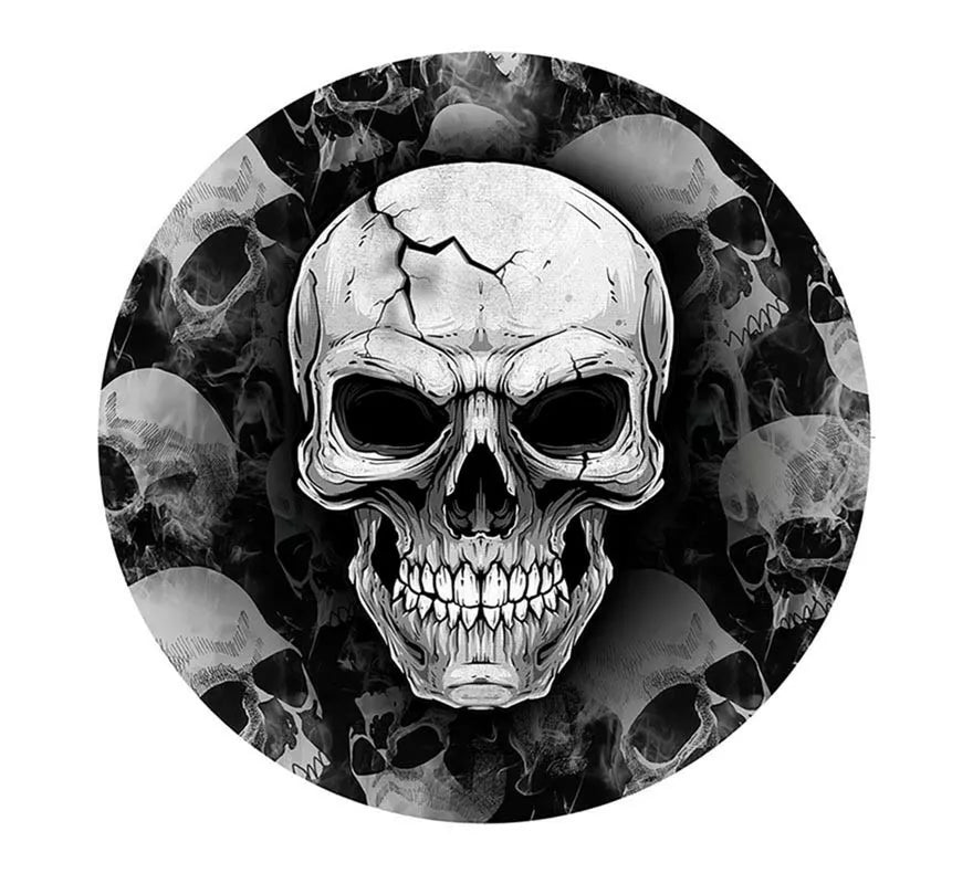 Pack de 6 Platos Calavera Temible de 23 cm