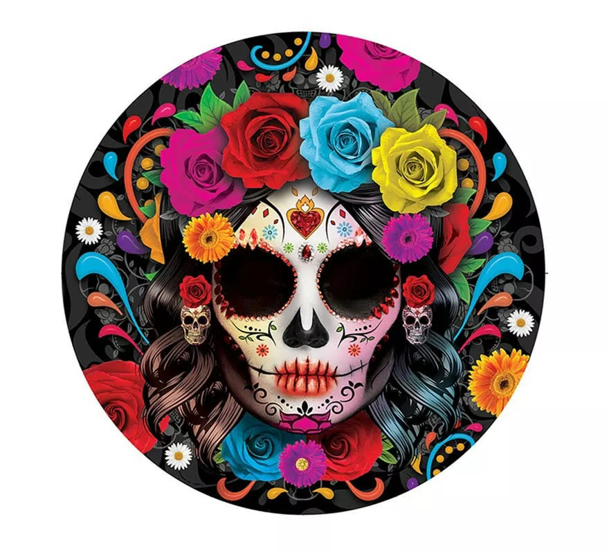 Pack de 6 Platos Catrina colorida de 23 cm