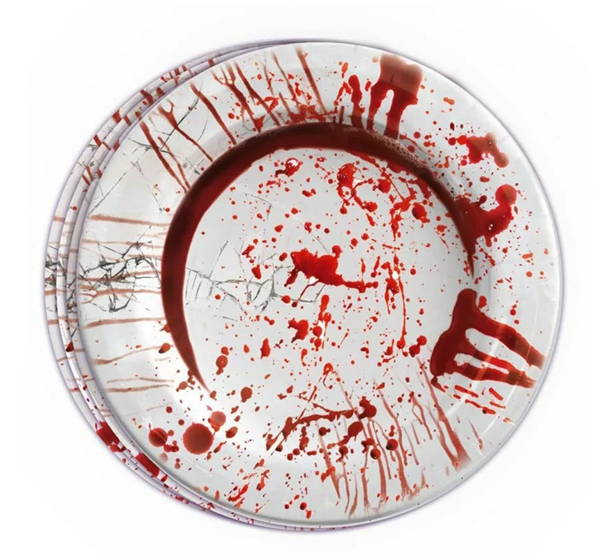 Pack de 6 Platos con Sangre 23 cm