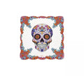 Pack de 6 Platos Cuadrado Calavera de papel de 20,5x20,5 cm