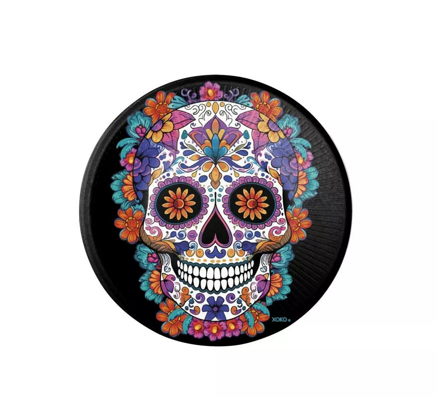 Translation missing: en.Pack de 6 Platos Día de los Muertos negro de 23 cm