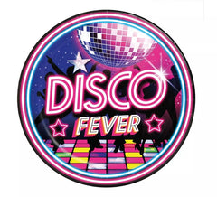 Pack of 6 Disco Fever Plates of 23 cm