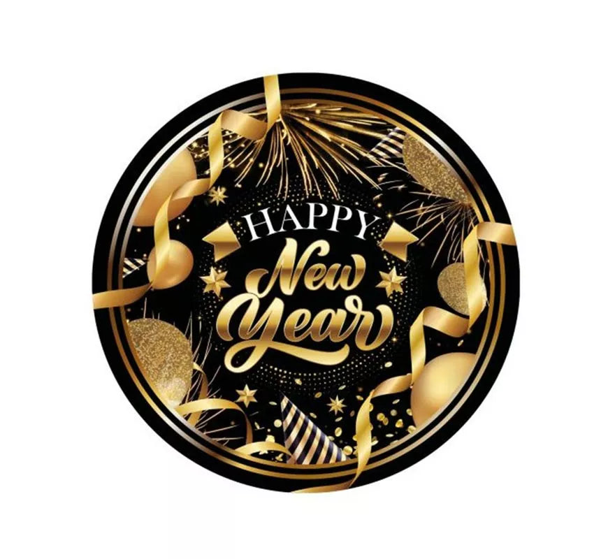 Translation missing: en.Pack de 6 Platos Happy New Year de 23 cm