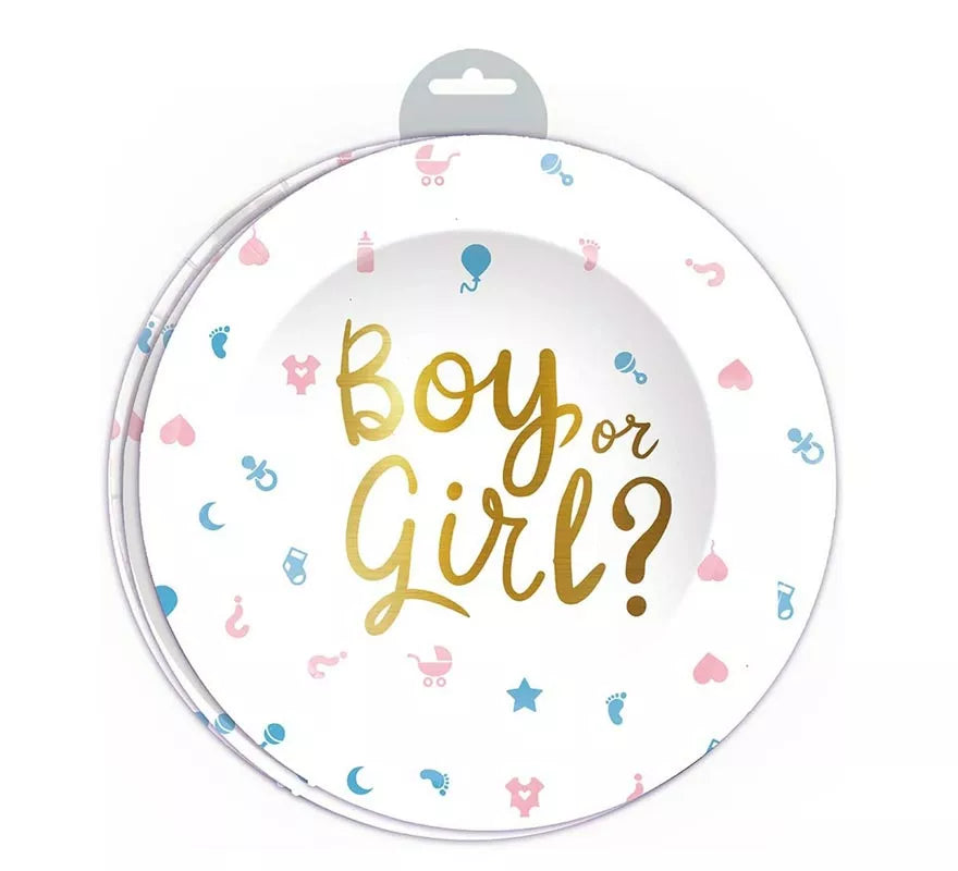 Pack de 6 Platos It's a Boy or it's a Girl