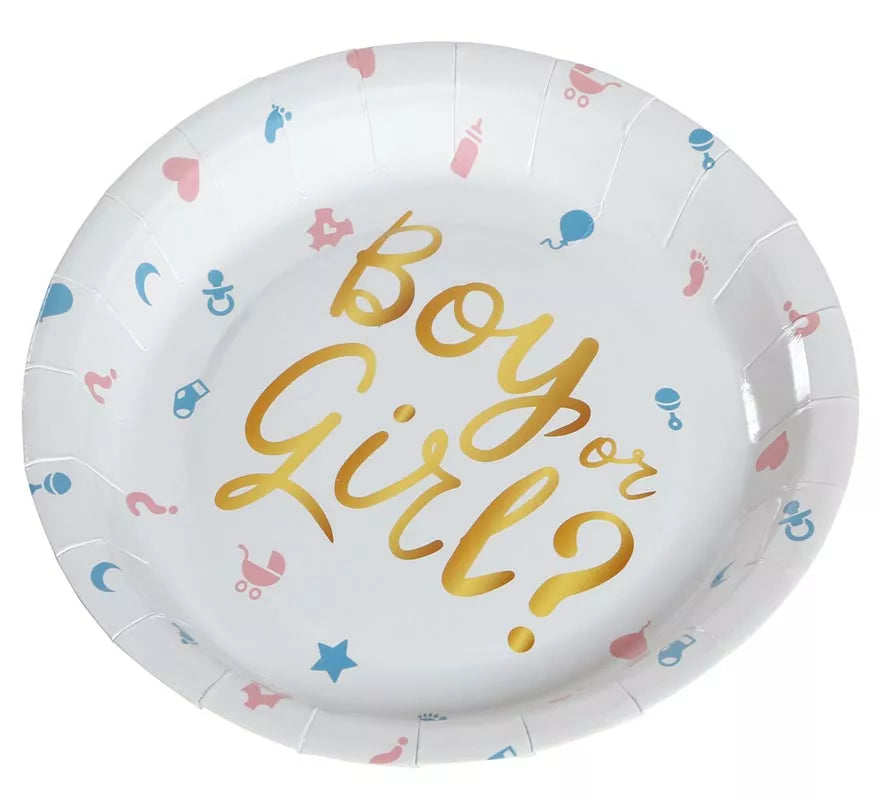 Translation missing: en.Pack de 6 Platos It's a Boy or it's a Girl