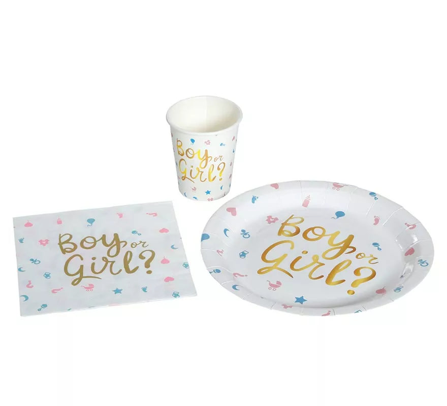 Pack de 6 Platos It's a Boy or it's a Girl
