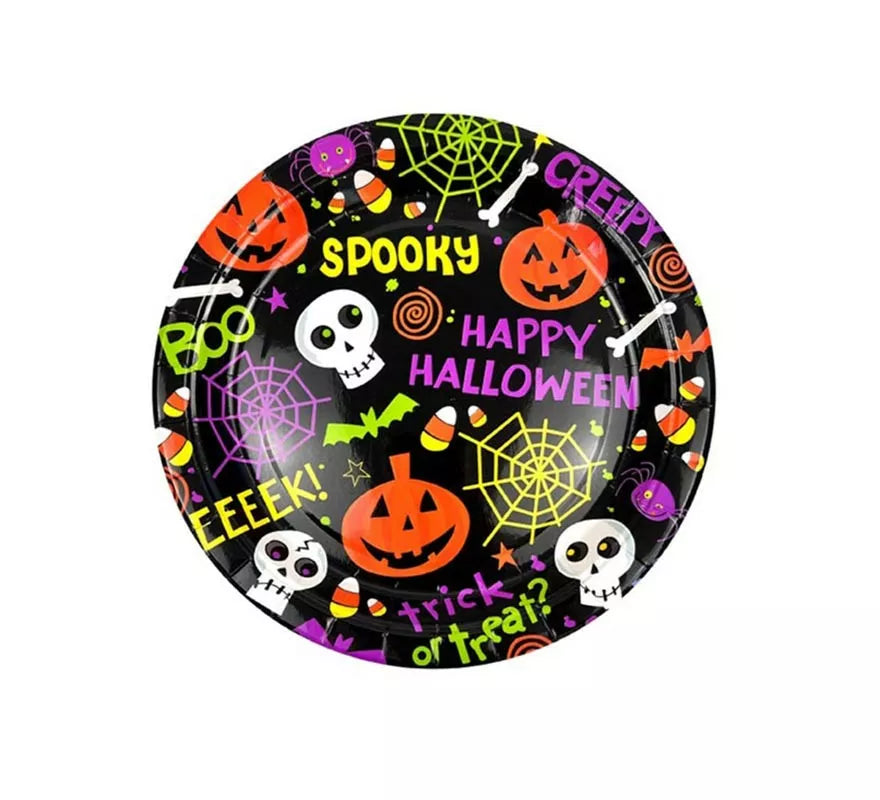 Translation missing: en.Pack de 6 Platos Spooky Halloween Print de 23 cm