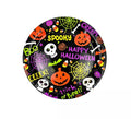 Pack de 6 Platos Spooky Halloween Print de 23 cm