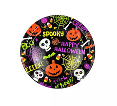 Pack of 6 Spooky Halloween Print Plates of 23 cm