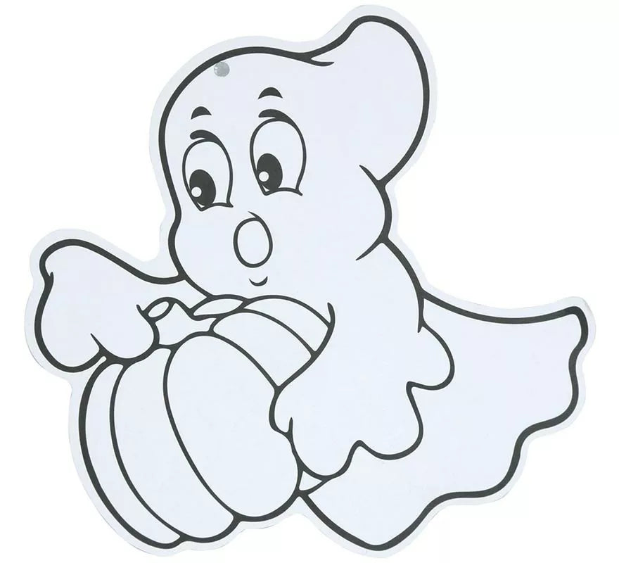 Pack de 6 Siluetas Halloween para para Colorear 14 cm