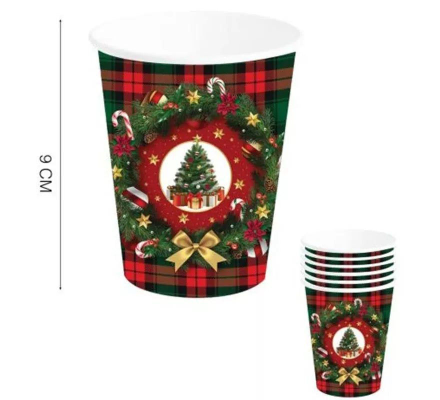 Translation missing: en.Pack de 6 Vasos Árbol de Navidad de 240 ml