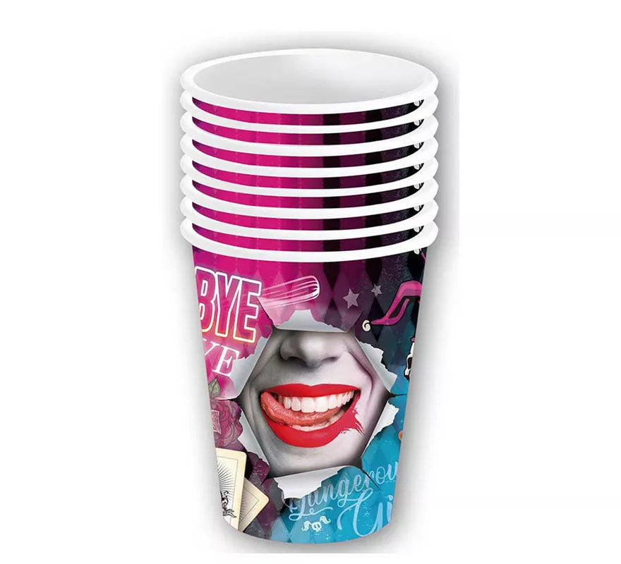 Pack de 6 Vasos Arlequina Peligrosa 355 ml (11 cm)