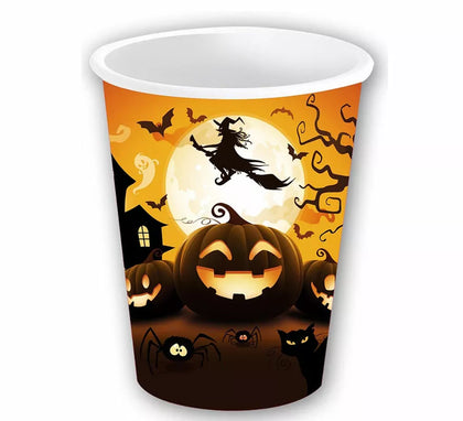 Pack de 6 Vasos Calabaza 240 ml (9 cm)